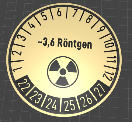 3 6 ntgen by schlumpfi kunst münze abzeichen atom 3d print model - Mito3D