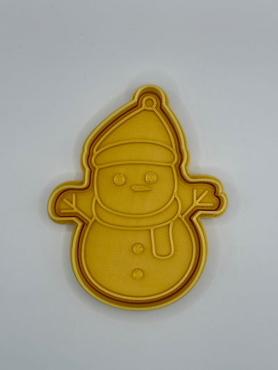 christmas cookie cutter snowman by indibles household decor 2023 christmascookie christmascookiecutter cookiecutter cookiecutters stamp 3d print model - Mito3D