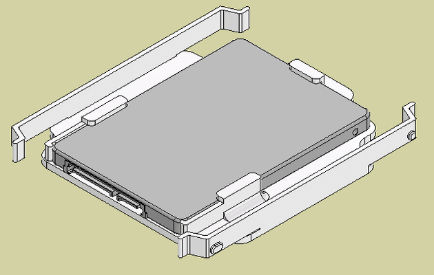 ssd titulaire soutien outil adaptateur 3 5 to 2 by elmantec loisir diy électronique 3d print model - Mito3D