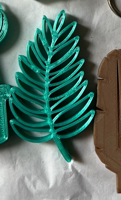 palma folha chaveiro by megatron arte 2d árvore fofa fácil impressão rápido plantas casa plantado 3d print model - Mito3D