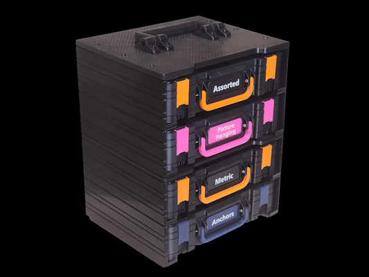 gridstack modular multi-box storage system parametric by jaminvanderberg tools organizers toolbox hardware toolboxorganizer gridfinity gridfinityholder 3d print model - Mito3D