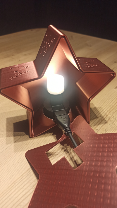 usb lampen halter by macgyver household decor 3d print model - Mito3D
