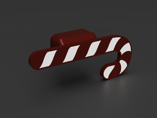 candy cane door handle bambulab x1 p1 series printers by lozagon1234 3d printer accessories candycane christmas santa bambulabx1 x1c accesories 3d print model - Mito3D