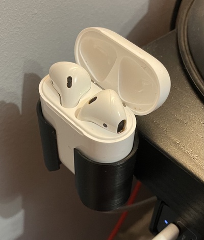 apple airpods case on ikea desk mount by arekxyz hobby & diy electronics airpodscase 3d print model - Mito3D