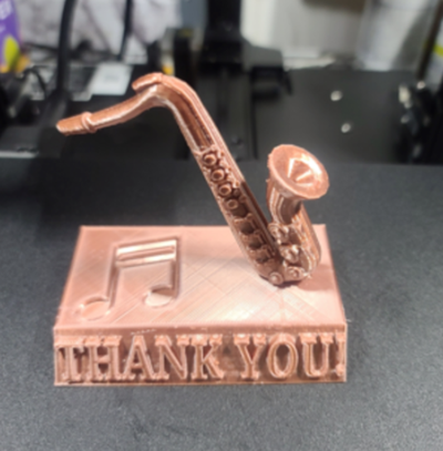 grazie sassofono trofeo remixato by pixeldotgra fx passatempo fai musica regalo premio strumento 3d print model - Mito3D