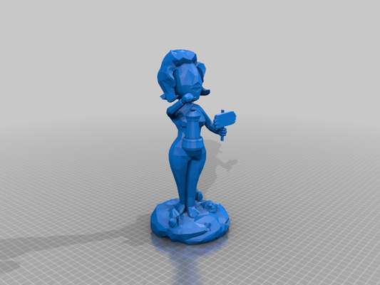 fallout vault girl - wip by pixeldotgrafx miniatures people thingiverse 76 game gaming 3d print model - Mito3D