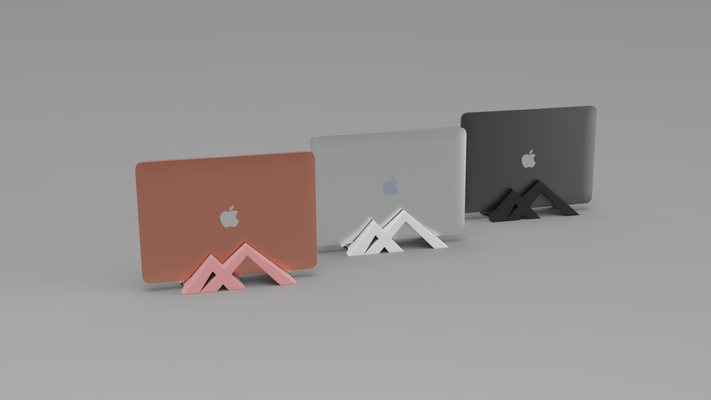 mountains macbook stand by josteb household office air holder pro macbookair computer fast print gadget cool pc table desk accessories accessory apple 3d print model - Mito3D