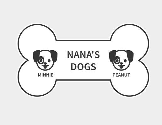 nana s dogs by xanderemami art signs & logos sign 3d print model - Mito3D