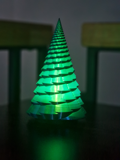 fibonacci noel ağaç led lamba 001 or çay ışık yeniden karıştırılmış by baba ev halkı dekor fibonascispiral bambu 3d print model - Mito3D