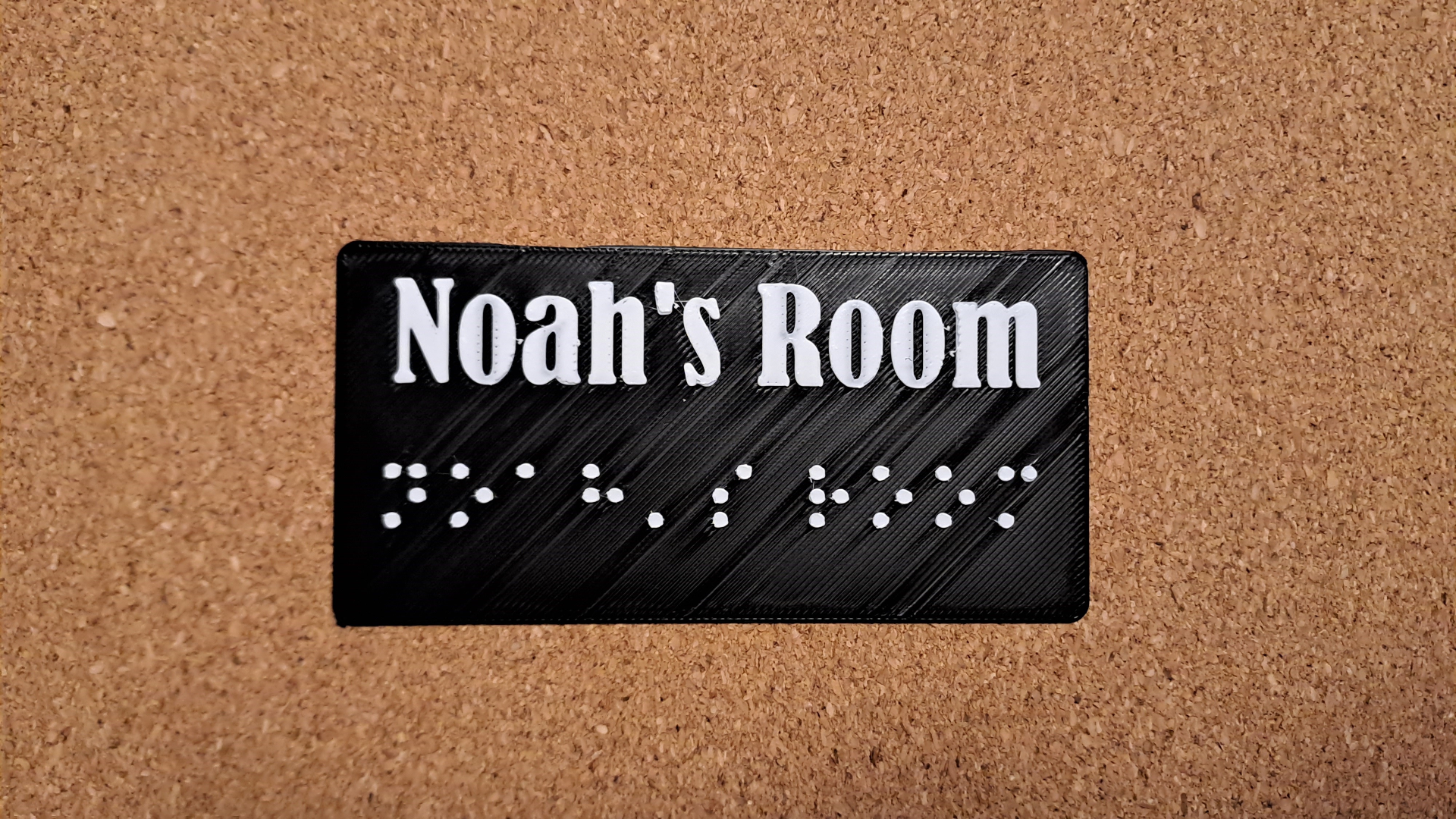 blindenschrift noahs zimmer by 3dps haushalt dekor behinderung hilfe blind geschenk typenschild namensschild 3D print model - Mito3D