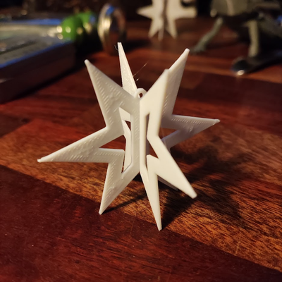 simple christmas decoration by wizard lizard art models star xmas 3d print model - Mito3D