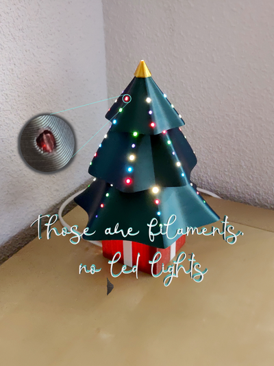 filamento natale albero lampada by drodfro domestico festività vacanze 3d print model - Mito3D