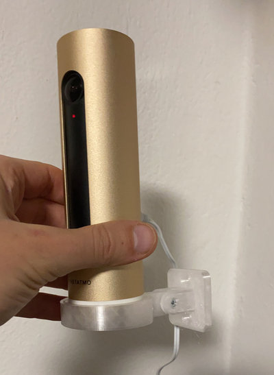 netatmo - wall support supporto muro by ungarelli hobby & diy electronics camera 3d print model - Mito3D