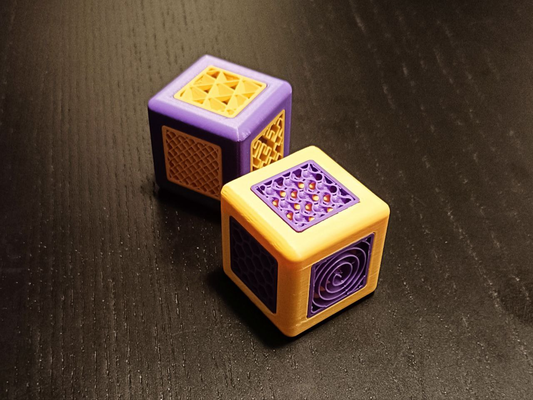 infill sample display cube by rky91 3d printer accessories bambulab dice test pattern 3d print model - Mito3D
