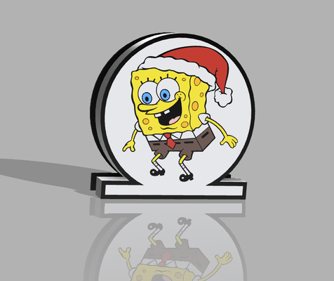 sünger bob kare pantolon by make3design ev halkı dekor spongebob meydan sarı kırmızı 3d print model - Mito3D