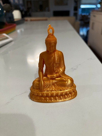 buddha christmas ornament in gold color remixed by minnim household decor ornamanet 3d print model - Mito3D