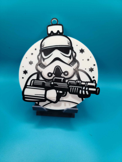 stormtrooper nevicare guerra des stoffe inverno by zipzapprint arte 2d stella guerre noel holliday natale ornamento arredamento 3d print model - Mito3D