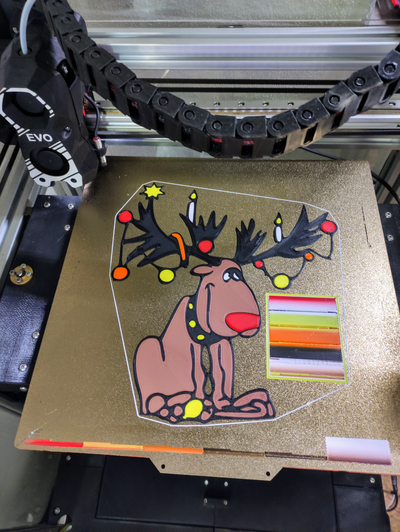 rudolph reindeer by michal0082 art 2d christmas reindeerchristmas rudolphreindeer merry 3d print model - Mito3D