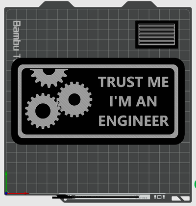 trust me an engineer plate by andreiciric art signs & logos engineering 3d print model - Mito3D