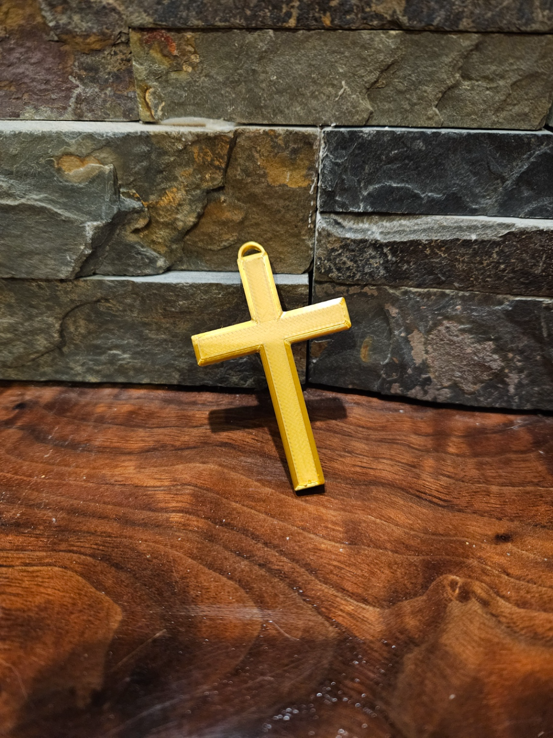 kreuz schlüsselbund by abonnieren kunst modelle jesus christus christian gold ornament weihnachtsschlüsselanhänger schlüsselring aufhängen 3D print model - Mito3D