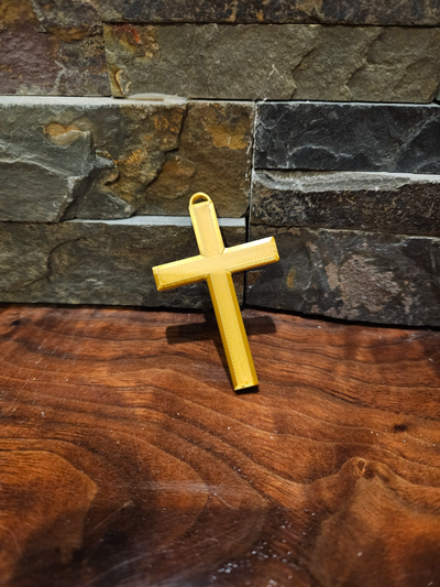 kreuz schlüsselbund by abonnieren kunst modelle jesus christus christian gold ornament weihnachtsschlüsselanhänger schlüsselring aufhängen 3d print model - Mito3D