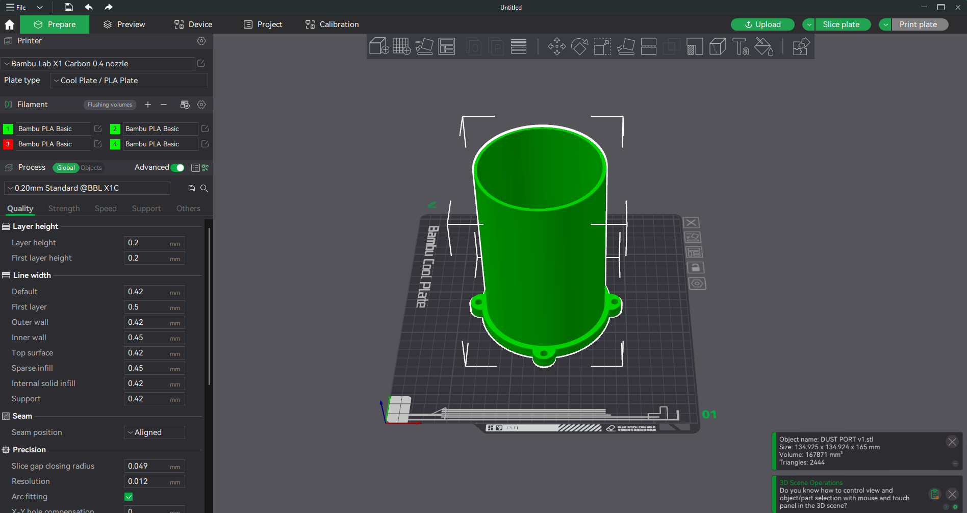 4 zoll staub hafen flansch by erhole werkzeuge 3D print model - Mito3D