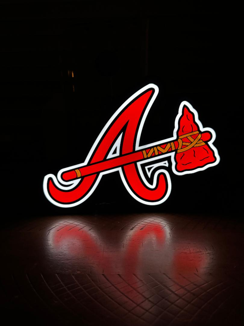 atlanta braves led lumière boîte by edwani2012 ménage décor mlb base ball 3D print model - Mito3D