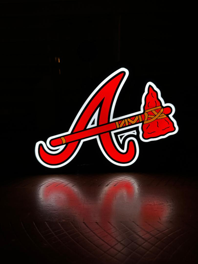 atlanta braves led light box by edwani2012 household decor mlb baseball 3d print model - Mito3D