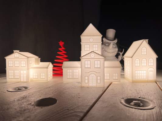 natal vila casas igreja remixado by dutchworkx3d miniaturas arquitetura estação 2023 3d print model - Mito3D