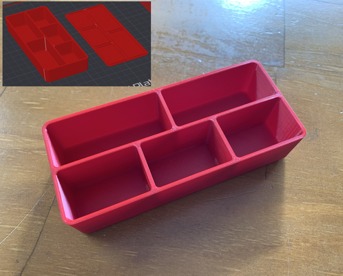 small parts tray lid by wiseone tools organizers container 3d print model - Mito3D