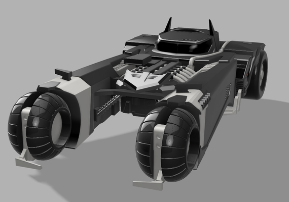 white knight batmobile by digitallyforgeddesigns hobby & diy vehicles batman 3d print model - Mito3D