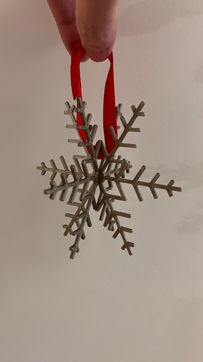 snap-together 3d snowflake ornament by bartmaneh household decor christmas 3d print model - Mito3D