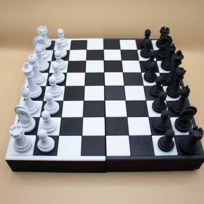 schachbrett einstellen by ppz416 spielzeuge spiele tafel schach stücke spiel 3d print model - Mito3D