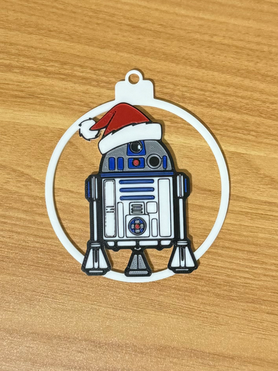 remix no text - r2d2 christmas tree decoration remixed by azretracr toys & games characters star wars starwars starwarschritmas ornament 3d print model - Mito3D