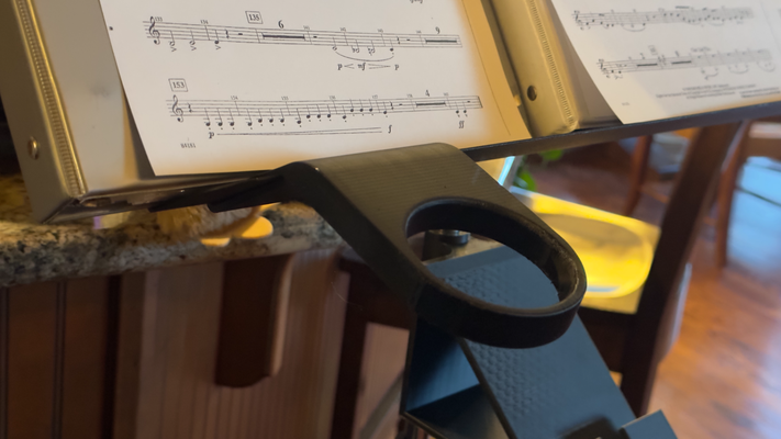 trumpet mute holder by detour hobby & diy music manhasset stand 3d print model - Mito3D