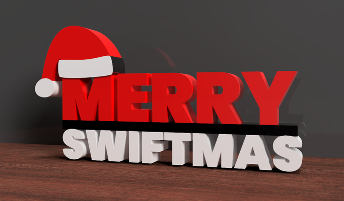 allegro swiftmas cartello taylor veloce natale by jf 699 arte segni loghi santa taylor swift 3d print model - Mito3D