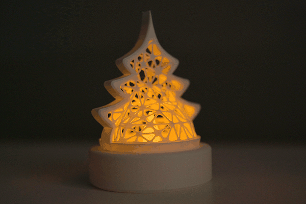 christmas tree tea light ornament by trendtb household festivities tealight glow candle decoration decor 3d print model - Mito3D