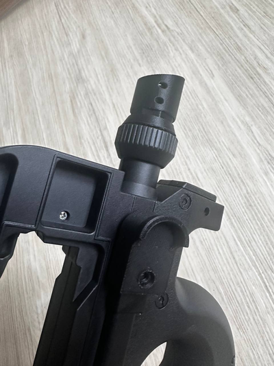 runqi p90 wbb gel blaster charging handle compensator by havoc eins props & cosplays replica weapon replicas charginghandle fn herstal 3d print model - Mito3D