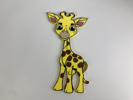 2d arte girafa by 3dnestcz parede multicolorido animal desenhando decoração 3d print model - Mito3D