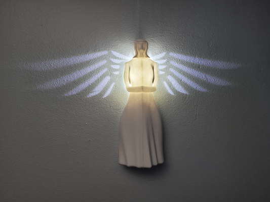 anjo luz up asas by imprimir casa decoração natal 3d print model - Mito3D