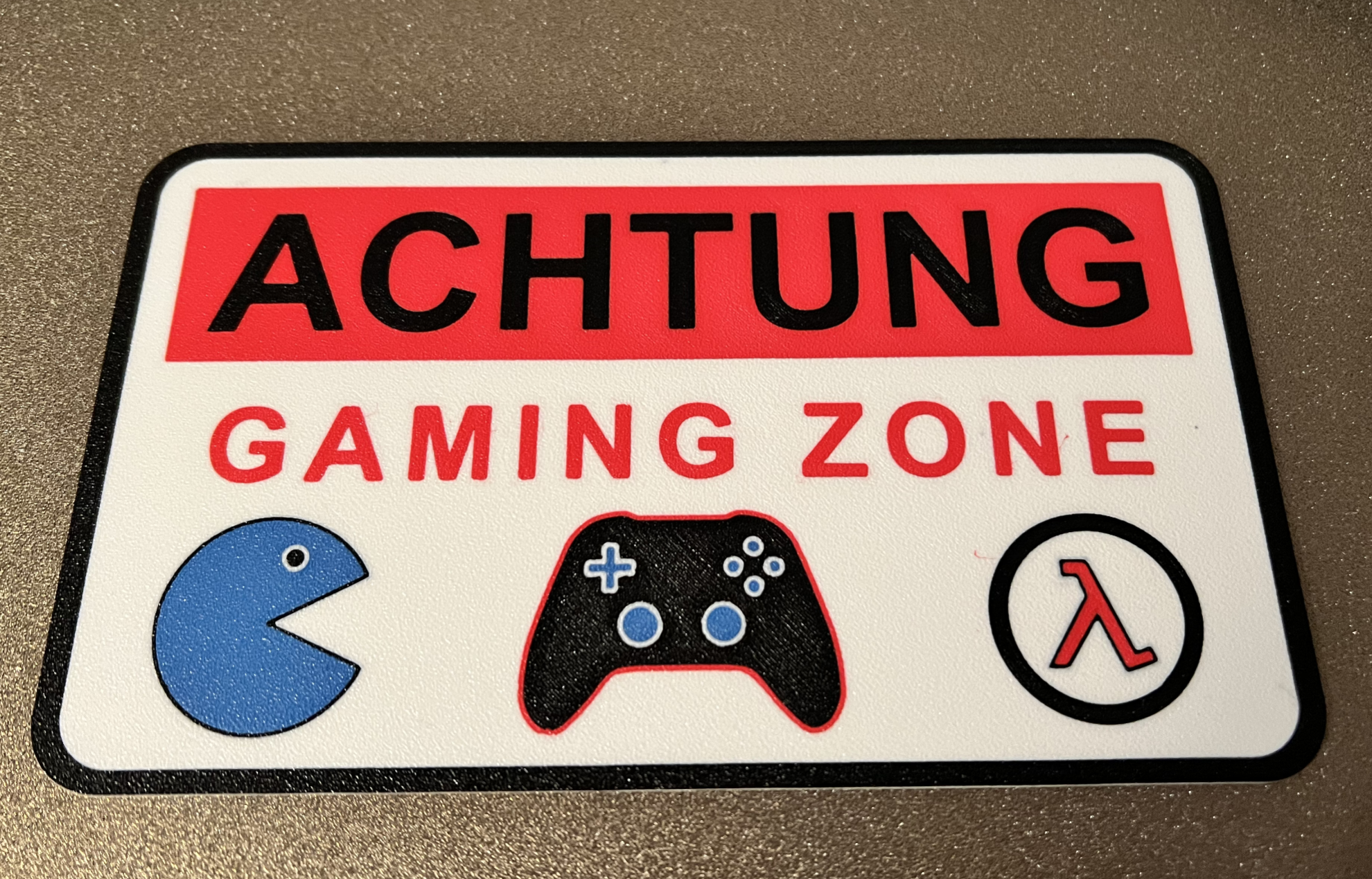 schild joueur zone by tccleatherface art panneaux logos drôle ligne peintre jeu 3D print model - Mito3D