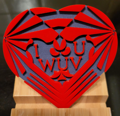 i wuv u by epo-3d art 2d heart love loveheart 3d print model - Mito3D