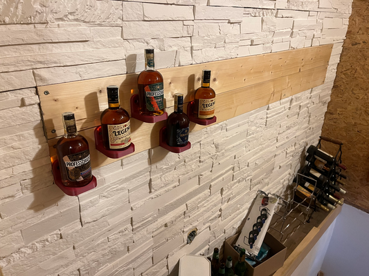 dr k rum na ze by 3d alcol domestico arredamento rum titolare supporto drzak parete muro 3d print model - Mito3D