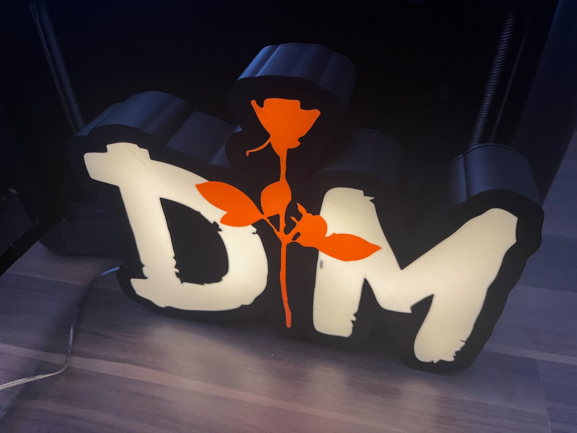 depeche dm led caja ligera by mariob casa decoración 80s música 3D print model - Mito3D