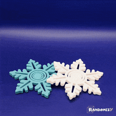 snowflake fidget spinner hollowed by randomizy toys & games toy decoration print christmas spin game decor diy fidgettoy gift winter articulated flexible flexi printinplace gadget gadgets fidgetspinner hobby flex gifts ornament xmas ornaments craft nosupport ornamental articulate supportfree 3d print model - Mito3D