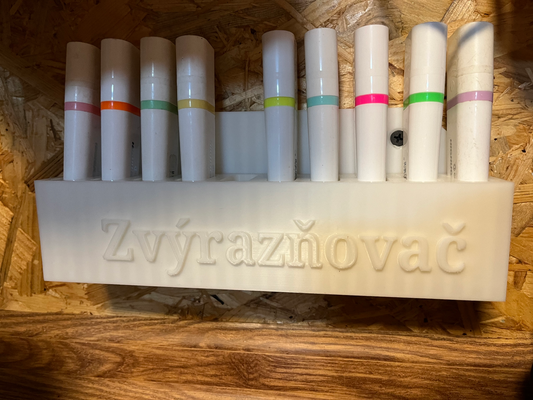 highlighter holder by 3d alkohol household office zvyraznovac drzak wall zed 3d print model - Mito3D