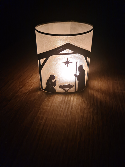 tealight decoration - nativity scene easy print storage by arukard household decor christmas deccoration candle 3d print model - Mito3D