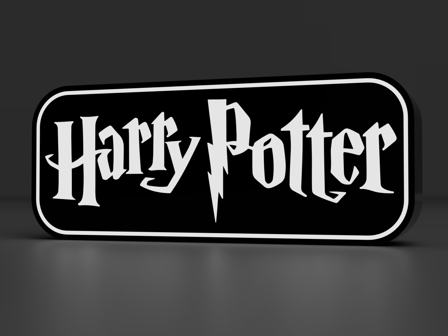 harry potter led lightbox by lozagon1234 art signs & logos light box jkrowling 3D print model - Mito3D