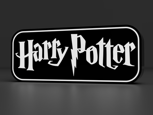 harry potier led boite lumière by lozagon1234 art panneaux logos boîte jk rowling 3d print model - Mito3D