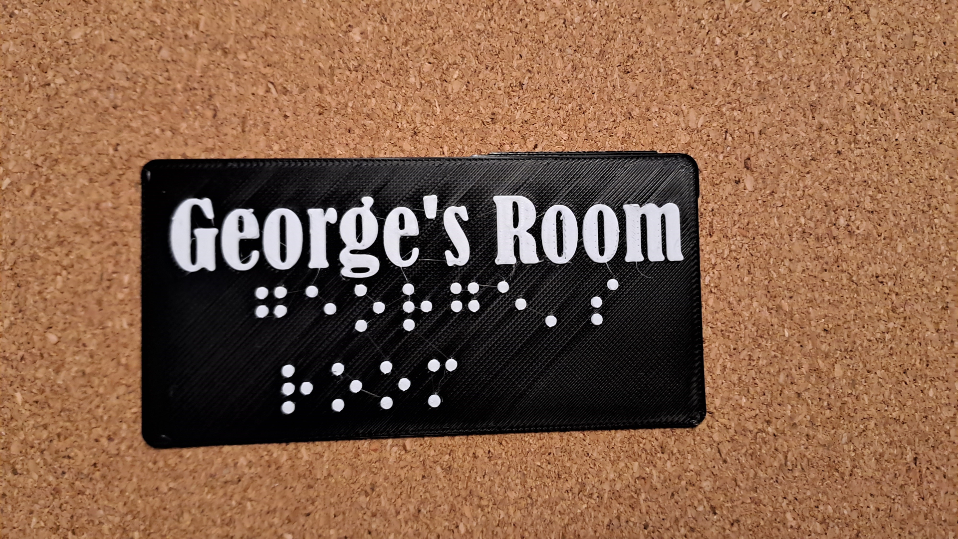 braille george's by 3dps j casa decoração incapacidade ajuda cego placa identificação 3D print model - Mito3D